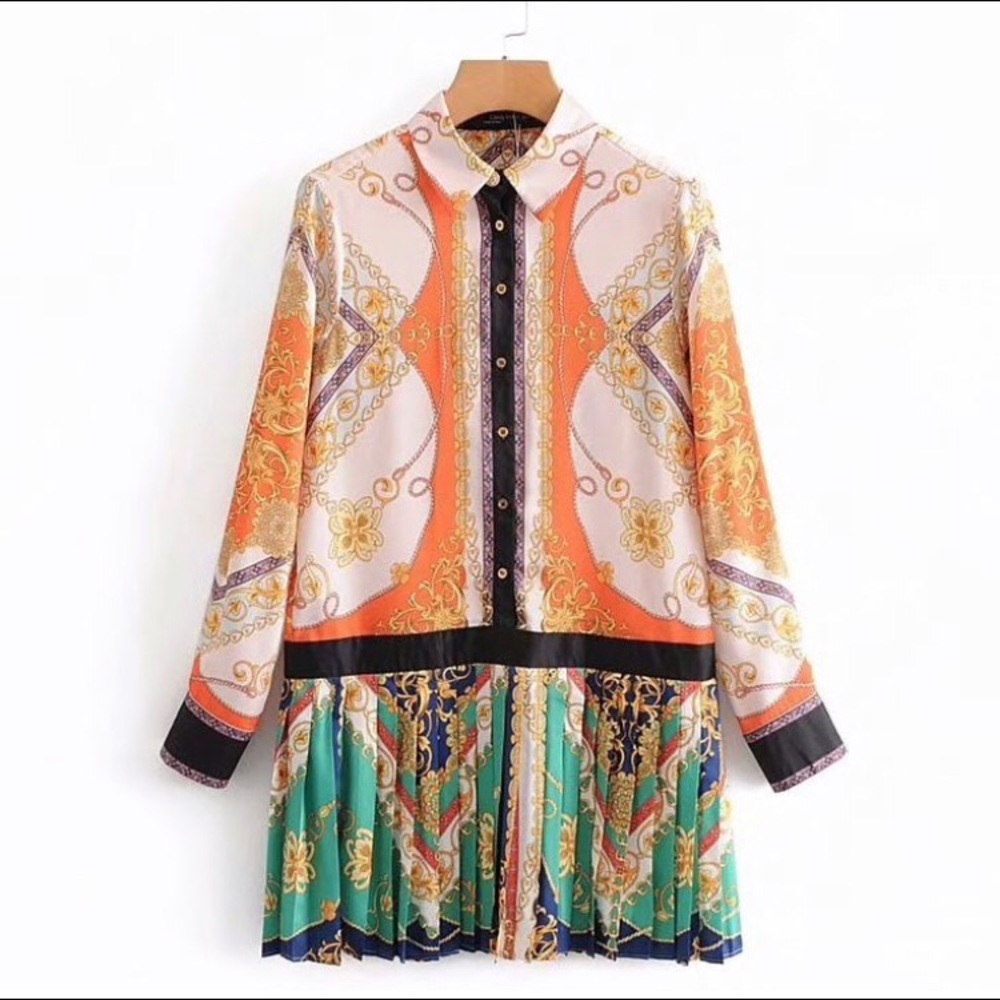 Vintage Style Women's Dress Free Size Retro Print